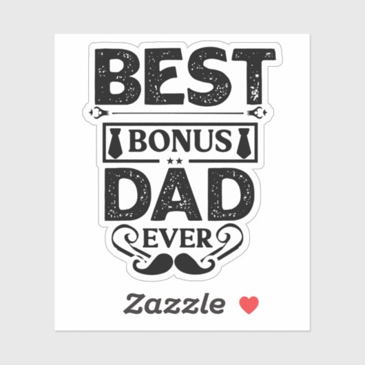 Best Bonus Dad Ever Sticker (Vel)