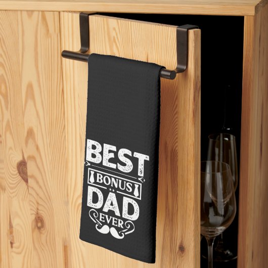 Best Bonus Dad Ever Theedoek (Derde Gevouwen)