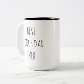 Best Bonus Dad Ever Tweekleurige Koffiemok (Voorkant links)