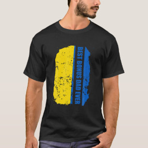Best Bonus-Dad-ever Ukraine Flag T Fatherday T-shirt