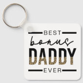 Best Bonus Dad Oover leopard Typography Sleutelhanger (Voorkant)