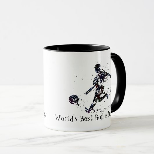 Best Bonus Dad Quote van de voetbalspeler Mok (Voorkant rechts)