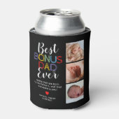 Best Bonus Dad Stepfather 6 Foto Koelbox Blikjeskoeler (Blikje Voorkant)
