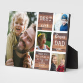 Best Bonus Dad Vaderdag Wood 4 Photo Collage Fotoplaat (Zijkant)