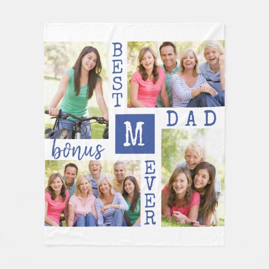 Best Bonus Pap Editable Year 4 Foto Blue Fleece Deken (Voorkant)