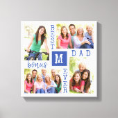 Best Bonus Pap Ever Blue 4 Photo Collage Canvas Afdruk (Voorkant)