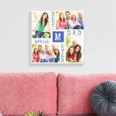 Best Bonus Pap Ever Blue 4 Photo Collage Canvas Afdruk (Insitu (Woonkamer))