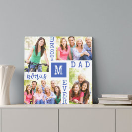 Best Bonus Pap Ever Blue 4 Photo Collage Canvas Afdruk