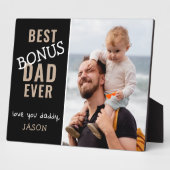 Best Bonus Pap Ever Stap Pap Persoonlijke foto Fotoplaat (Zijkant)