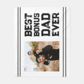 Best Bonus Pap Ever Stepdad Stepfather Gift Foto Fleece Deken (Voorkant)