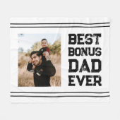 Best Bonus Pap Ever Stepdad Stepfather Gift Foto Fleece Deken (Voorkant (Horizontaal))