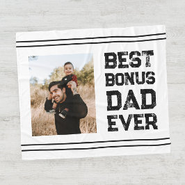 Best Bonus Pap Ever Stepdad Stepfather Gift Foto Fleece Deken