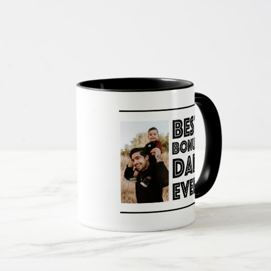 Best Bonus Pap Ever Stepdad Stepfather Gift Foto Mok (Voorkant rechts)