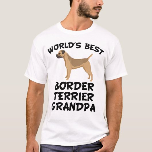 Best Border Terrier Grandpa T-shirt (Voorkant)