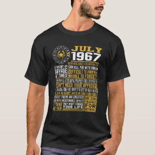Best Born in July 1967 Feiten voor Mannen vrouwen T-shirt