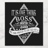 Best Boss Appreciation Gift Wine Label leader Wijn Etiket (Enkel label)