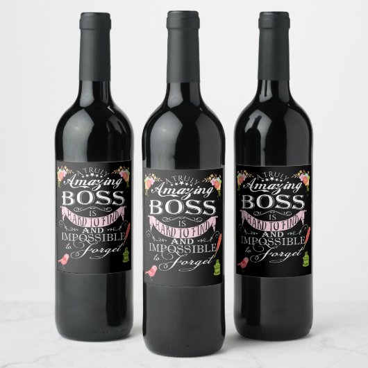 Best Boss Appreciation Gift Wine Label leader Wijn Etiket (Flessen)