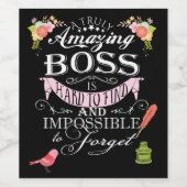 Best Boss Appreciation Gift Wine Label leader Wijn Etiket (Enkel label)
