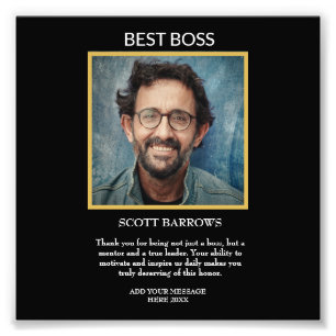 Best Boss award met foto Afdruk