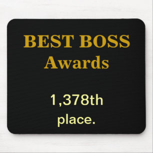 Best Boss Awards Practical Joke Funny Insult Gift Muismat