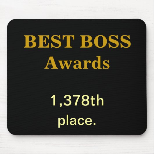 Best Boss Awards Practical Joke Funny Insult Gift Muismat (Voorkant)
