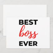 Best Boss Ever 2 Feestdagenkaart (Voorkant / Achterkant)