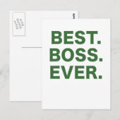 Best Boss Ever Briefkaart (Voorkant / Achterkant)