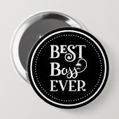 Best Boss Ever Button (Voorkant /achterkant)
