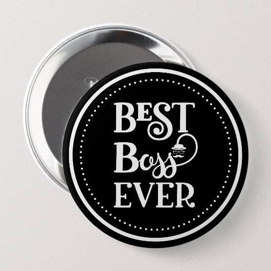 Best Boss Ever Button (Voorkant /achterkant)