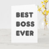 Best Boss Ever Kaart (Gele Bloem)