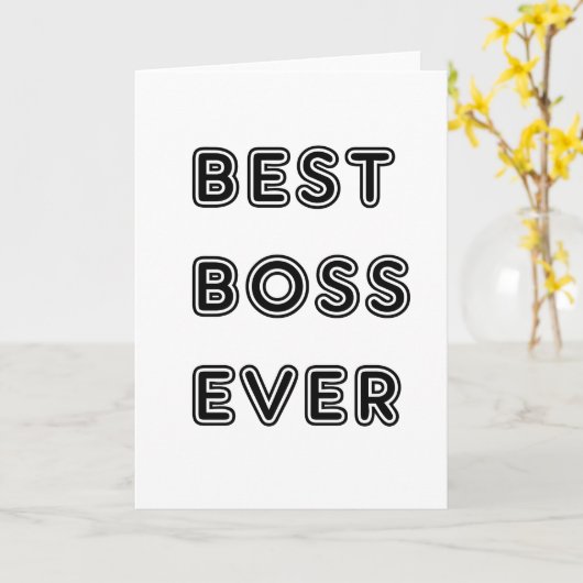 Best Boss Ever Kaart (Gele Bloem)