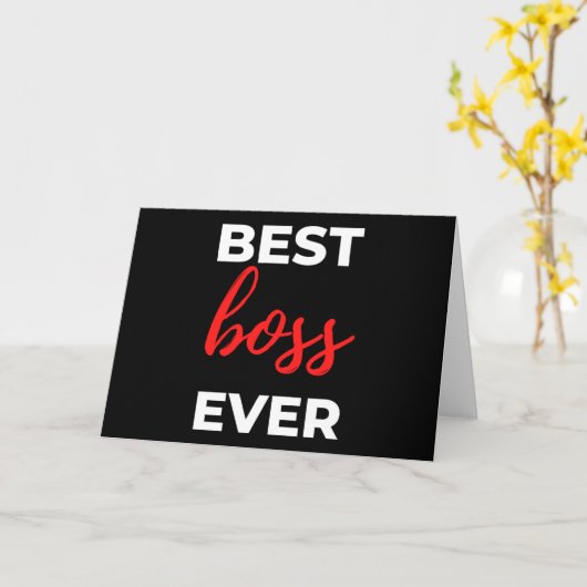 Best Boss Ever Kaart (Gele Bloem)