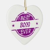 Best Boss Ever Paars Keramisch Ornament (Rechts)