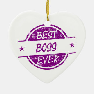Best Boss Ever Paars Keramisch Ornament