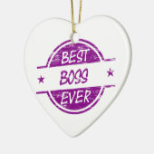 Best Boss Ever Paars Keramisch Ornament (Links)