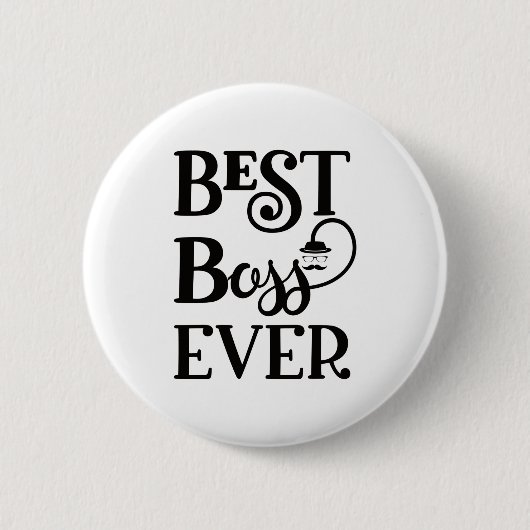 Best Boss Ever Ronde Button 5,7 Cm (Voorkant)