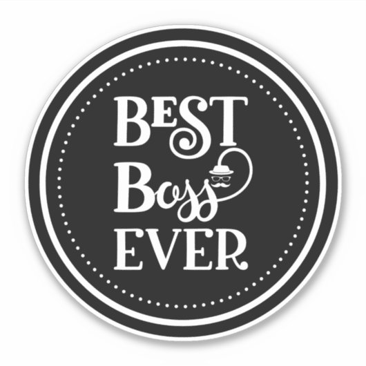 Best Boss Ever Sticker (Voorkant)