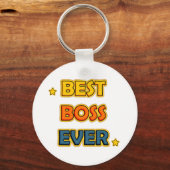 Best Boss ever Tweekleurige Sleutelhanger (Voorkant)