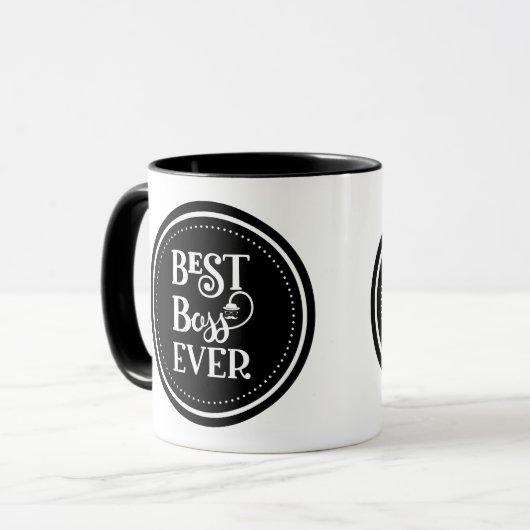 Best boss Ever Two-Tone Coffee Mok (Voorkant links)