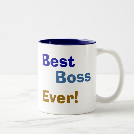 Best, Boss, ooit! Tweekleurige Koffiemok (Rechts)