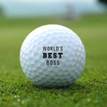 Best Boss ter wereld Golfballen<br><div class="desc">Een leuk uniek cadeau voor 's werelds beste golfliefhebbende baas! "World's Best Boss" is geschreven in moderne zwarte typografie.</div>