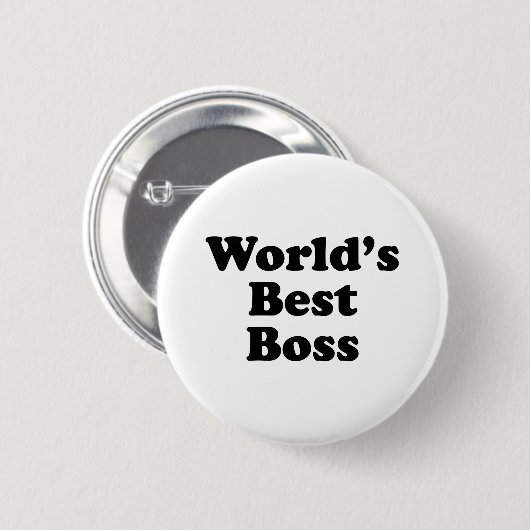 Best Boss ter wereld Ronde Button 5,7 Cm (Voorkant /achterkant)