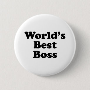 Best Boss ter wereld Ronde Button 5,7 Cm