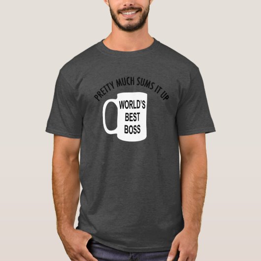 Best Boss ter wereld T-shirt (Voorkant)