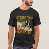 Best Boston Terrier Dad Ever Retro Father Day Gift T-shirt (Voorkant)