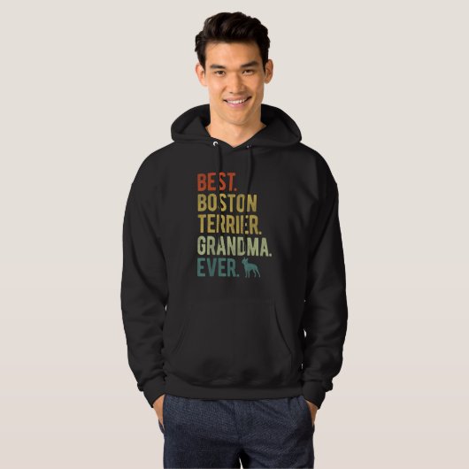 Best Boston Terrier Grandma Ever Dog  Mother s Day Hoodie (Voorkant volledig)