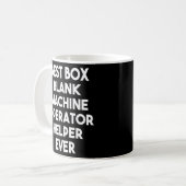 Best Box Blank Machine Operator Helper Ever Koffiemok (Voorkant links)