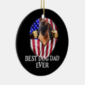 Best Boxer Dad Ever Cute Hondenliefhebber American Keramisch Ornament (Rechts)