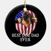 Best Boxer Dad Ever Cute Hondenliefhebber American Keramisch Ornament (Achterkant)