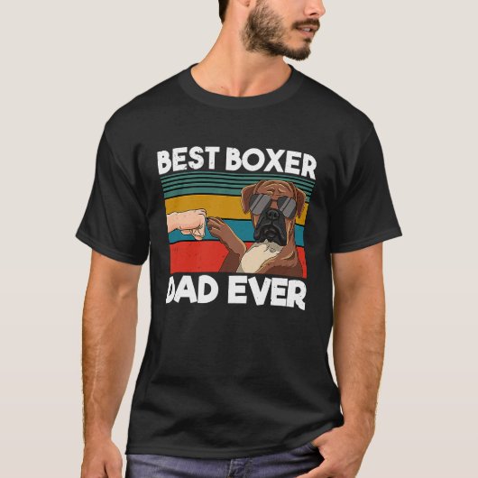 Best Boxer Dad Ever Dog Dad Fist Bump T-shirt (Voorkant)